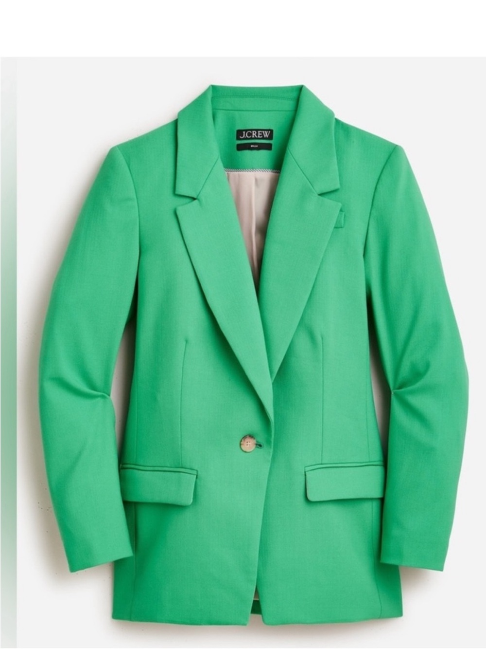 J.Crew Willa Blazer Italian City Wool
Blend Summer Green Size 12 Office Career